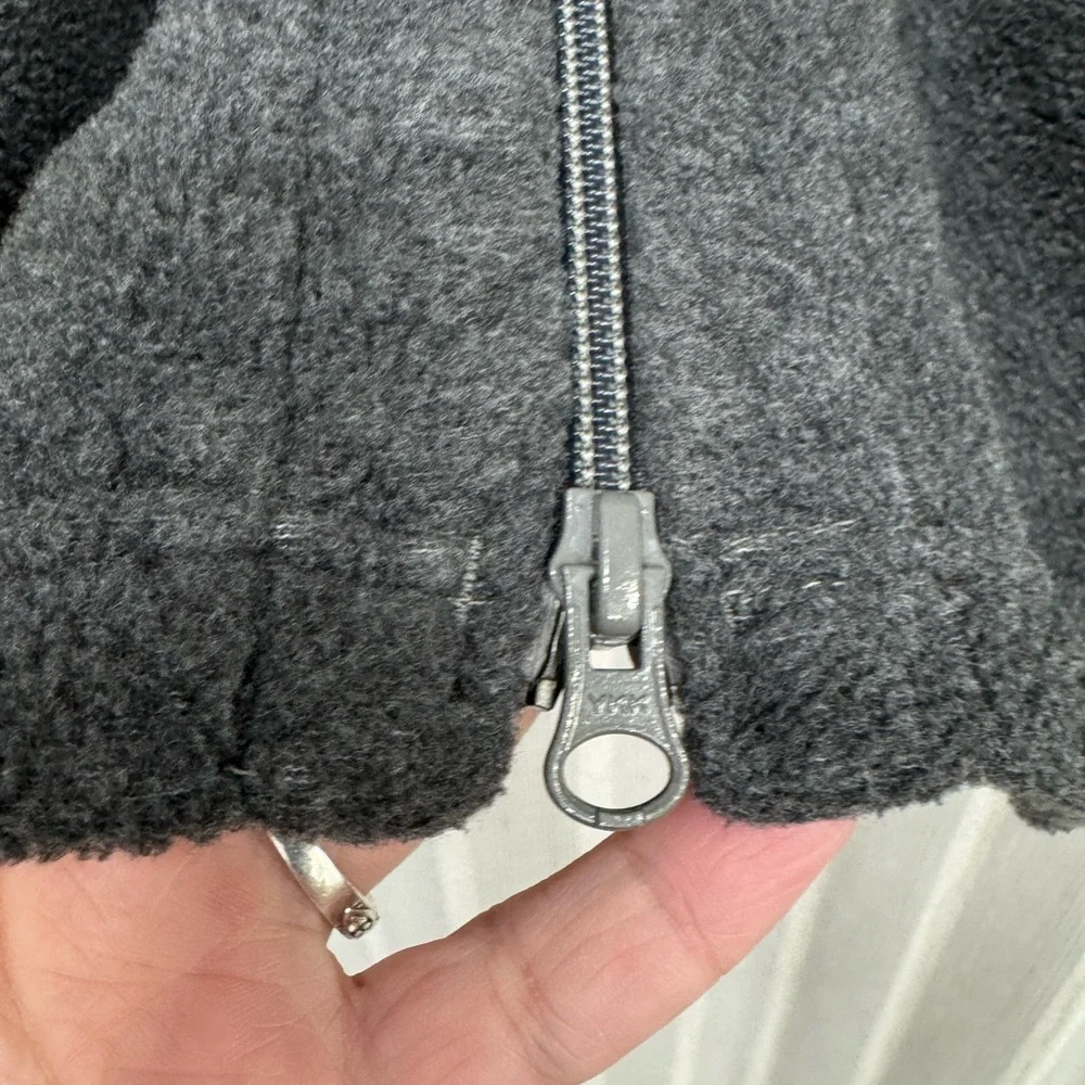 Columbia Gray Fleece‎ Full Zip Jacket with Hood and Zipper Pockets Size 1X